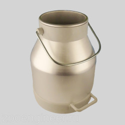 Ведро доильное алюминиевое с пластмассовым поддоном V-20л ВД.1400.100