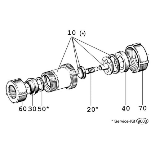 7038-2935-000 Обратный вентиль в компл. D30 SSt